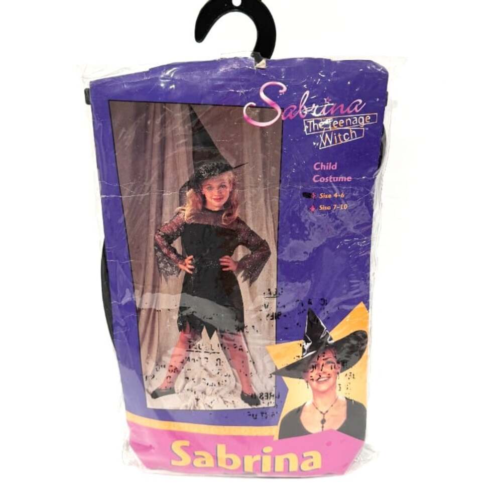 Vintage NWT Rubie's Sabrina the Teenage Witch 2pc Halloween Cosplay Costume